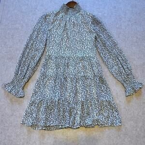 Womens Sm Floral Ruffle Smocked Prairie Mini Dress In The Beginning Los Angeles